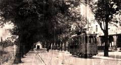 Straßenbahn auf der heutigen Friedrich-Ebert-Straße